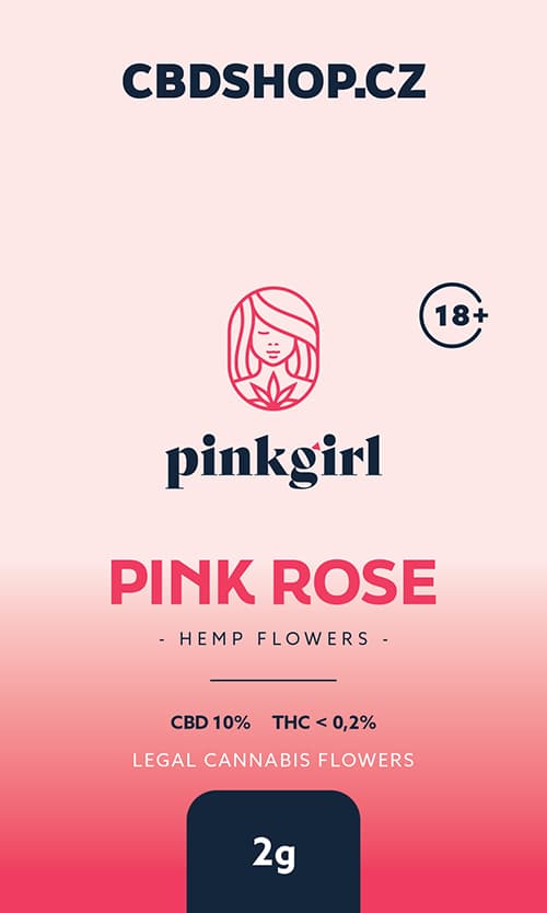 PINK GIRL CBD kvety konopné weed PINK ROSE 0,2% THC 2g