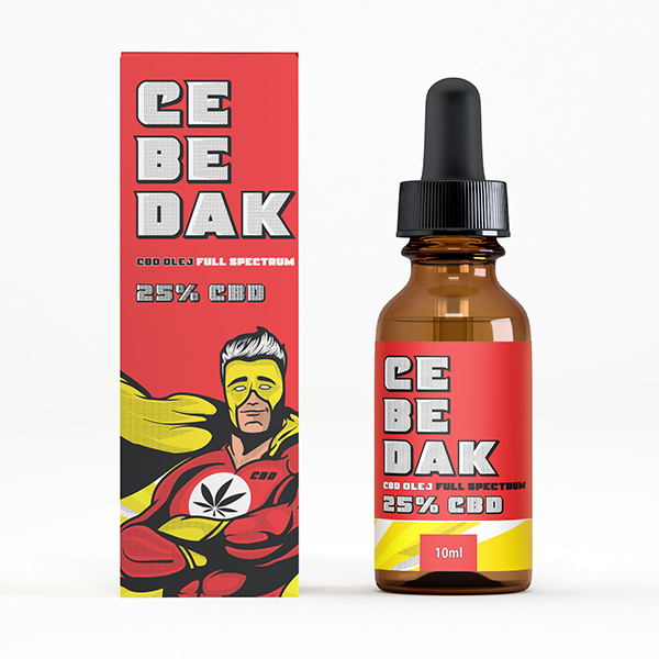 CBD olej full spectrum 25% 2500mg 10ml CEBEDAK 10ks