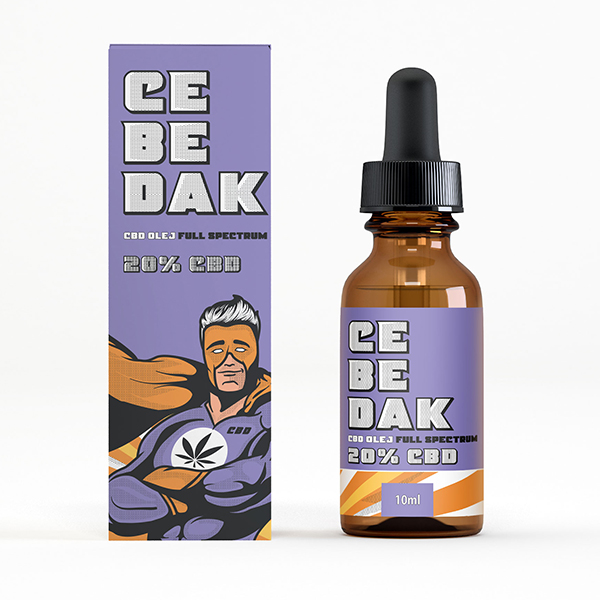 CBD olej full spectrum 20% 2000mg 10ml CEBEDAK - 5ks