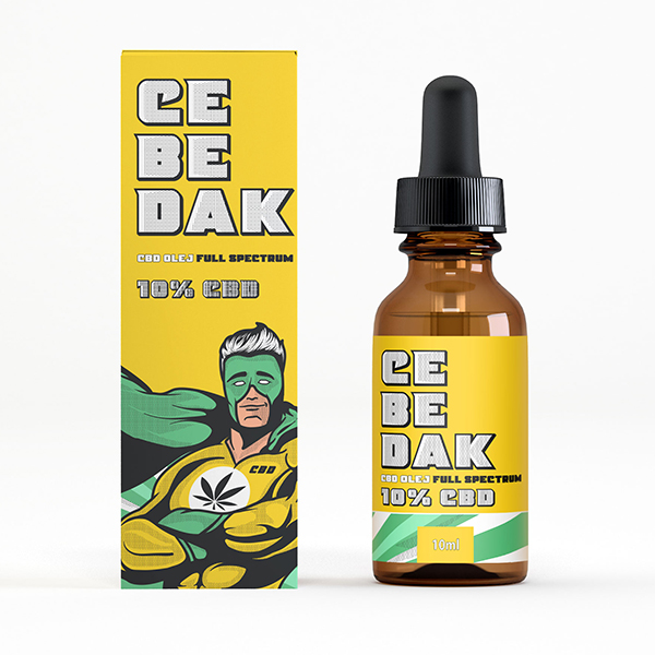 CBD olej full spectrum 10% 1000mg 10ml CEBEDAK - 5ks