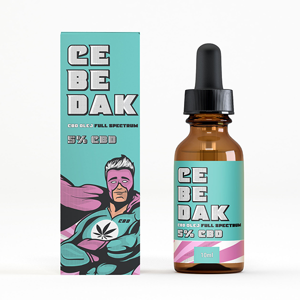 CBD olej full spectrum 5% 500mg 10ml CEBEDAK - 5ks