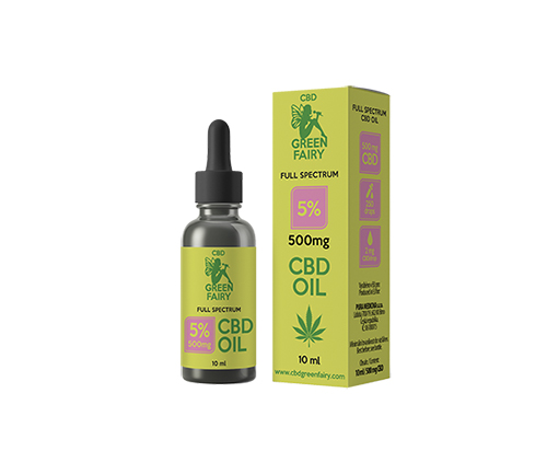 CBD olej full spectrum 5% 500mg 10ml  GREEN FAIRY 10ks