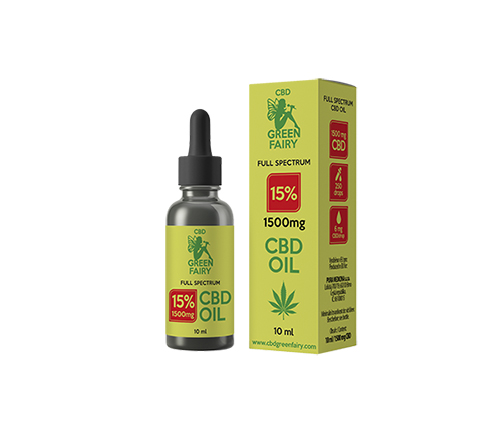 CBD olej full spectrum 15% 1500mg 10ml  GREEN FAIRY 10 ks