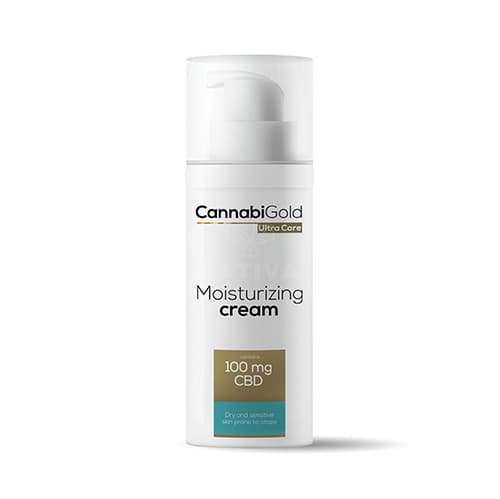 CannabiGold Hydratační krém pro suchou pleť CBD 100 mg 50 ml