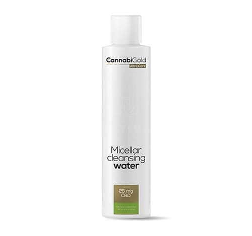 CannabiGold Micelárna čistiaca voda pre suchú pleť s CBD 25 mg 200 ml