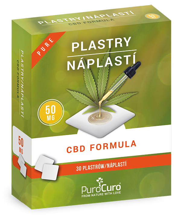 PuroCuro Konopné CBD náplasti 1500mg 30ks x 50mg