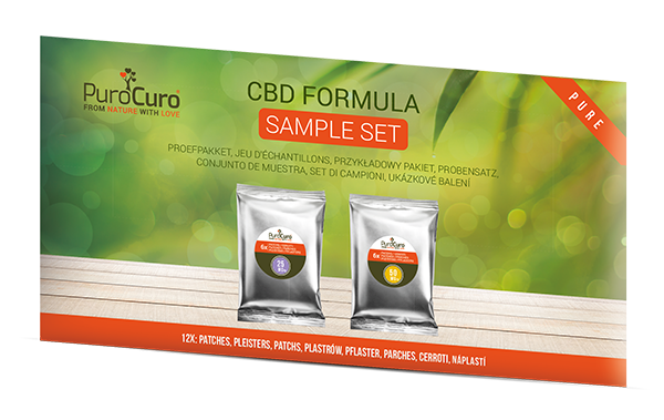 PuroCuro Konopné CBD náplasti tester 6x 25 mg a 6x 50 mg