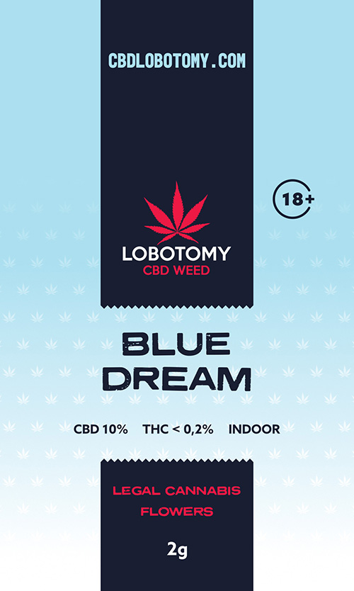 LOBOTOMY BLUE DREAM INDOOR CBD 10% a THC 0,2% 2g 