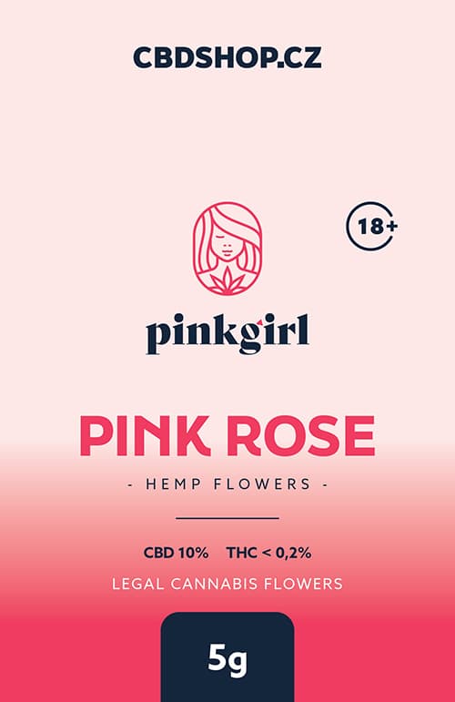 PINK GIRL CBD kvety konopné weed PINK ROSE 0,2% THC 5g