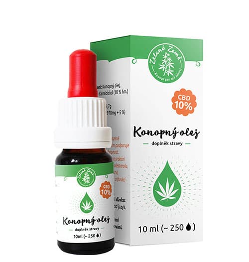 CBD Konopný olej 10% 30ml BIO Zelená Země