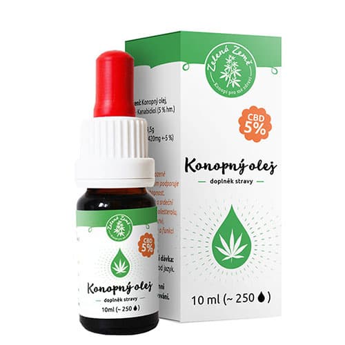 CBD Konopný olej 5% 30ml BIO Zelená Země