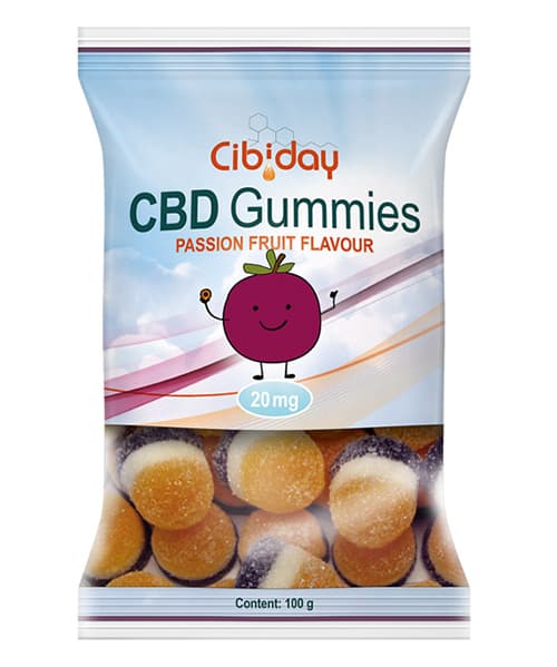 CBD gummies cukríky Marakuja 20mg 100g Cibiday