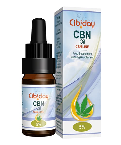 CBN olej kvapky 5% 10ml Cibiday