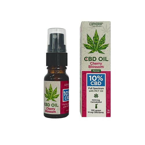 Euphoria CBD olej full spectrum čerešňa 10% 10 ml