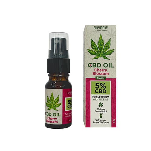 Euphoria CBD olej full spectrum čerešňa 5% 10 ml