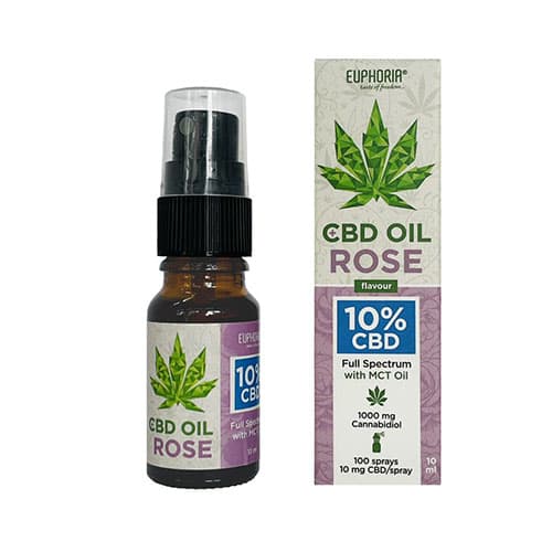 Euphoria CBD olej full spectrum ruža 10% 10 ml