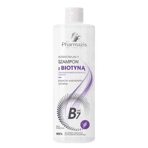 Posilňujúci šampón s biotínom, prasličkou a konopným extraktom PHARMAZIS 400 ml