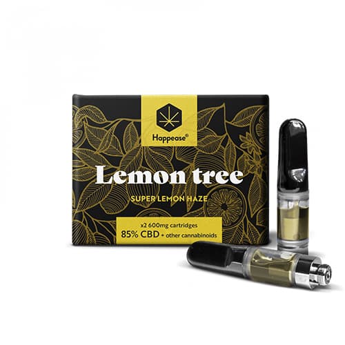 Happease Lemon Tree cartridge 1200 mg 85% CBD 2ks x 600 mg