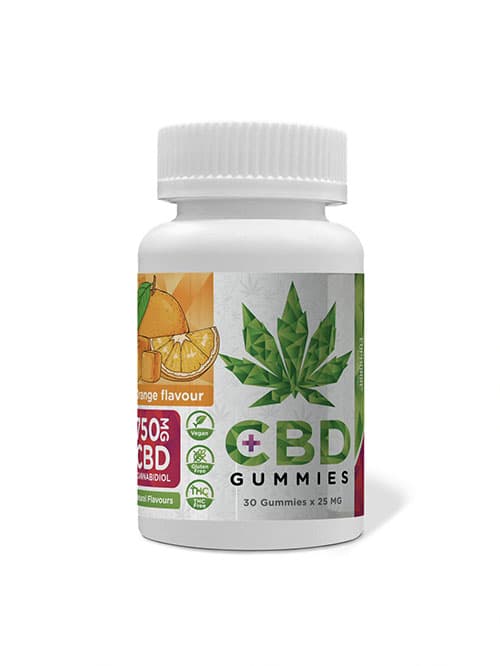 Euphoria CBD Gummies cukríky pomaranč 750 mg 30ks