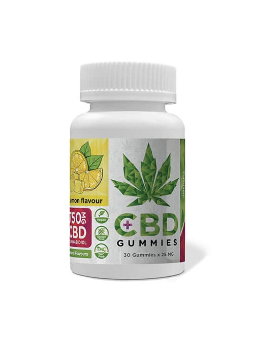 Euphoria CBD Gummies cukríky citrón 750 mg 30ks