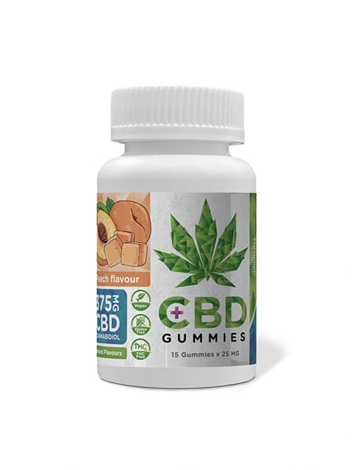 Euphoria CBD Gummies cukríky broskyňa 375 mg 15ks