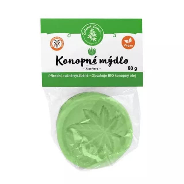 Zelená Země Konopné mydlo Aloe Vera 80 g