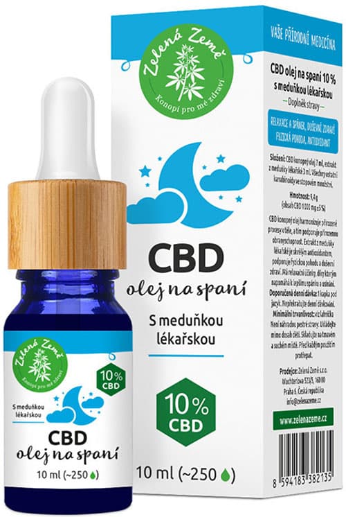 Zelená Země CBD kvapky na spanie 10 ml