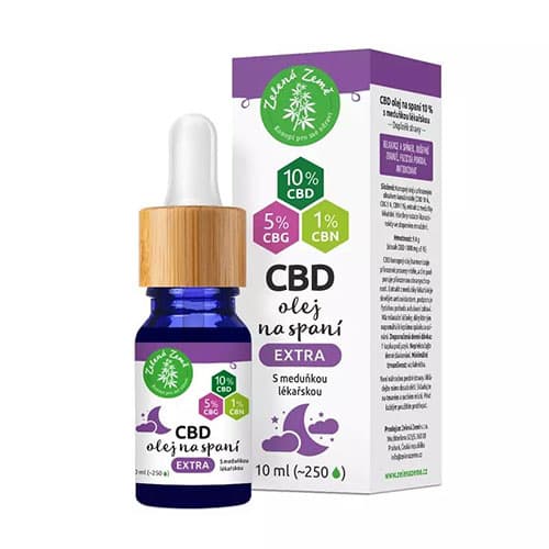 Zelená Země CBD kvapky na spanie EXTRA 10 ml