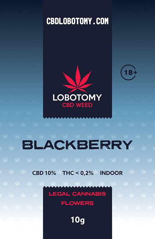 LOBOTOMY BLACKBERRY INDOOR CBD 10% a THC 0,2% 10g