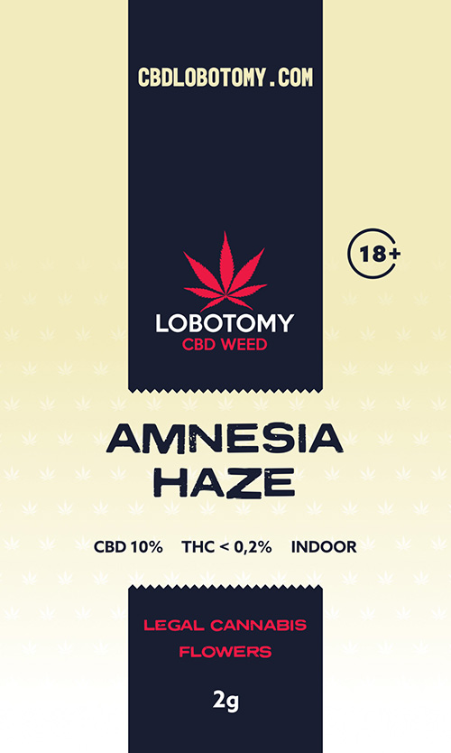 LOBOTOMY AMNESIA HAZE INDOOR CBD 10% a THC 0,2% 2g