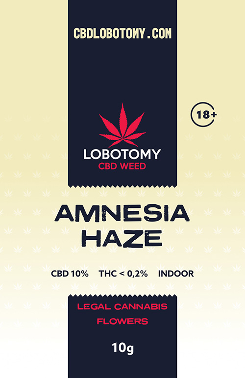 LOBOTOMY AMNESIA HAZE INDOOR CBD 10% a THC 0,2% 10g