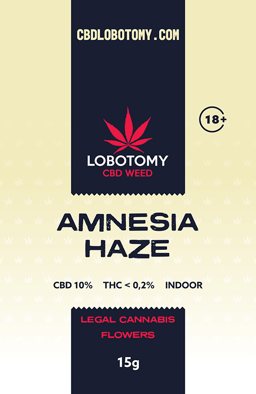 LOBOTOMY AMNESIA HAZE INDOOR CBD 10% a THC 0,2% 15g