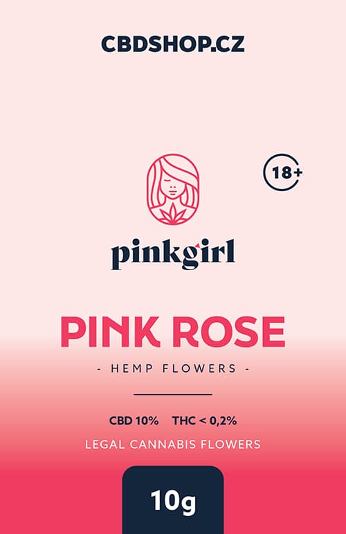 PINK GIRL CBD kvety konopné weed PINK ROSE 0,2% THC 10g