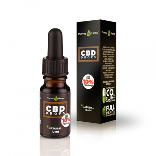 CBD Drops 10ml 10% 1000mg konopný olej Pharma Hemp