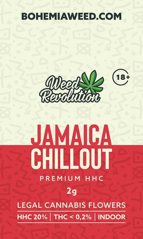 WEED REVOLUTION JAMAICA CHILLOUT PREMIUM INDOOR HHC 20% a THC 0,2% 2g  