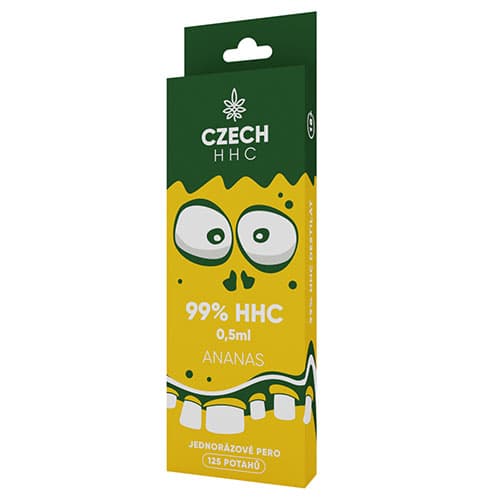 CZECH HHC 99% HHC jednorazové pero Ananás 125 poťahov 0,5ml 1ks