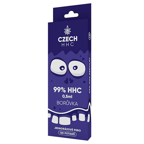 CZECH HHC 99% HHC jednorazové pero Čučoriedka 125 poťahov 0,5ml 1ks