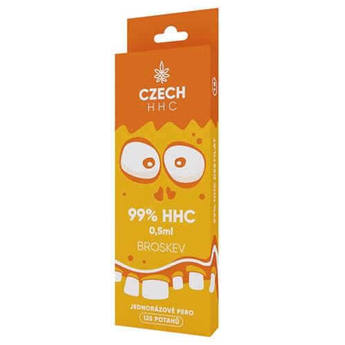 CZECH HHC 99% HHC jednorazové pero Broskyňa125 poťahov 0,5ml 1ks