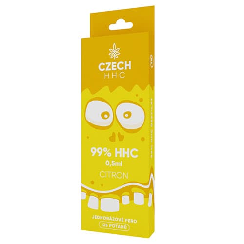 CZECH HHC 99% HHC jednorazové pero Citrón 125 poťahov 0,5ml 1ks
