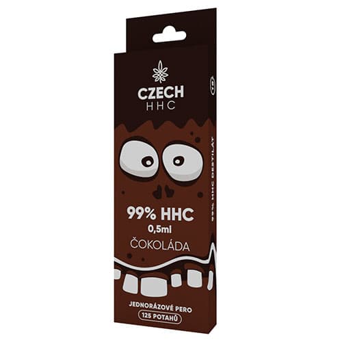 CZECH HHC 99% HHC jednorazové pero Čokoláda 125 poťahov 0,5ml 1ks
