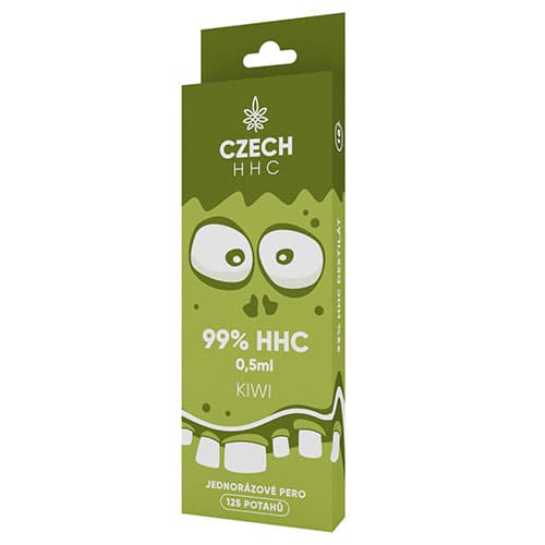 CZECH HHC 99% HHC jednorazové pero Kiwi 125 poťahov 0,5ml 1ks