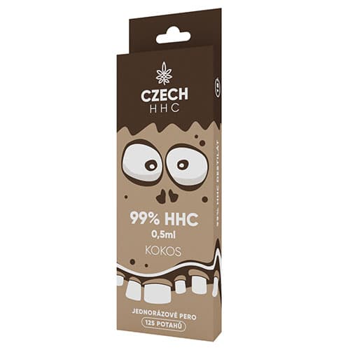 CZECH HHC 99% HHC jednorazové pero Kokos 125 poťahov 0,5ml 1ks