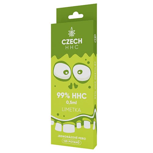 CZECH HHC 99% HHC jednorazové pero Limetka  125 poťahov 0,5ml 1ks
