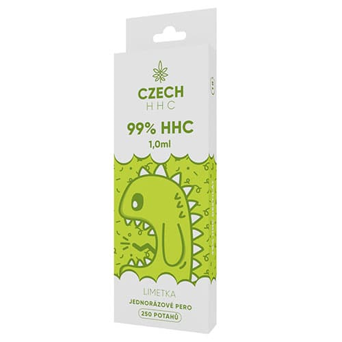 CZECH HHC 99% HHC jednorazové pero Limetka 250 poťahov 1ml 1ks