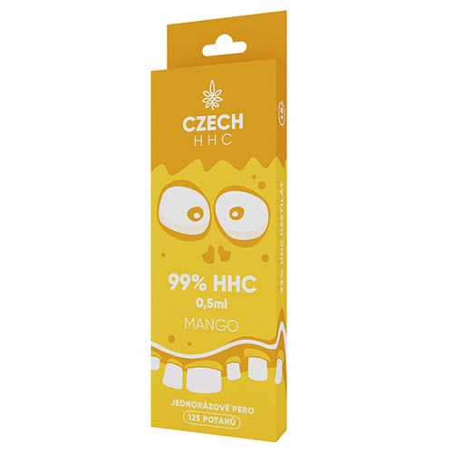 CZECH HHC 99% HHC jednorazové pero Mango 125 poťahov 0,5ml 1ks