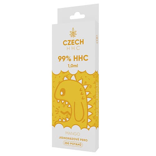 CZECH HHC 99% HHC jednorazové pero Mango 250 poťahov 1ml 1ks