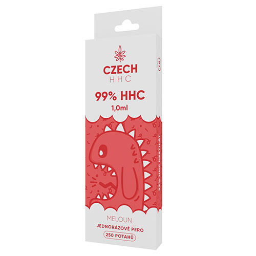 CZECH HHC 99% HHC jednorazové pero Melón 250 poťahov 1ml 1ks