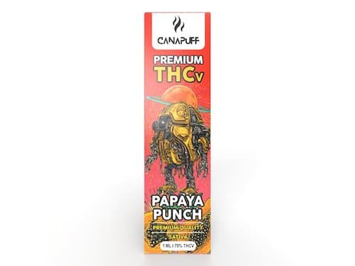 Canapuff vape pen Papaya Punch 79% THCV 1ml