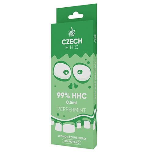 CZECH HHC 99% HHC jednorazové pero Peppermint  125 poťahov 0,5ml 1ks