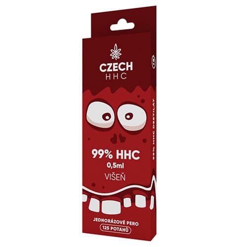CZECH HHC 99% HHC jednorazové pero Višňa 125 poťahov 0,5ml 1ks